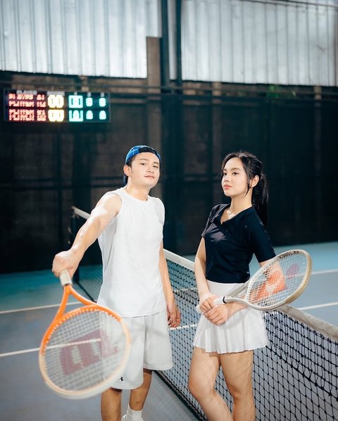 Potret Cantik Lyodra Main Tenis Ditemani Randy Martin dan Davina Karamoy, Tetap Stylish dan Sporty