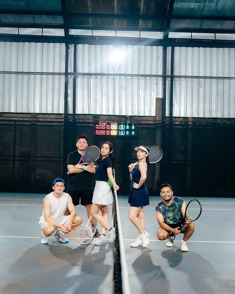 Potret Cantik Lyodra Main Tenis Ditemani Randy Martin dan Davina Karamoy, Tetap Stylish dan Sporty