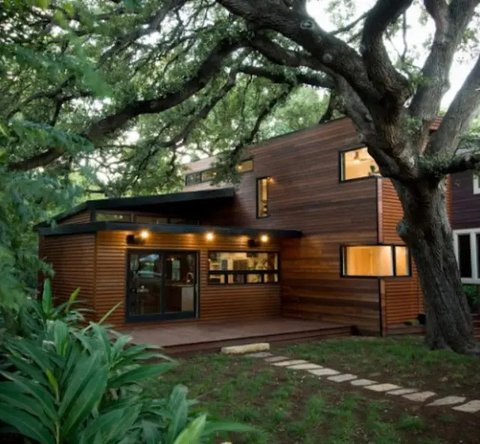 Ilustrasi rumah kayu (Foto: Pinterest)