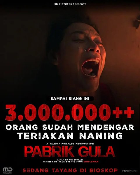 Film Pabrik Gula Tembus 3 Juta Penonton! Awi Suryadi Sukses Kuasai Box Office Lagi