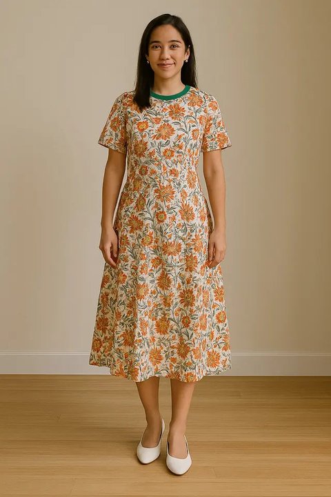 Model baju wanita batik kombinasi polos (Foto: Fimela)