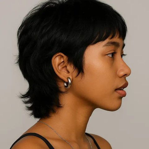 Belakangan potongan rambut model wolf cut memang kembali populer, terutama di kalangan perempuan. Ciri khas model ini adalah potongan yang cenderung acak.  Selain itu volume rambut