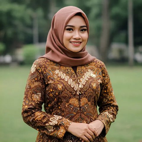 Model Baju Batik Kerja Wanita Berhijab (Foto: Rizka Nur Laily via ChatGPT)