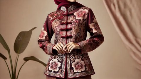 Model Baju Batik Kerja Wanita Berhijab (Foto: Rizka Nur Laily via ChatGPT)