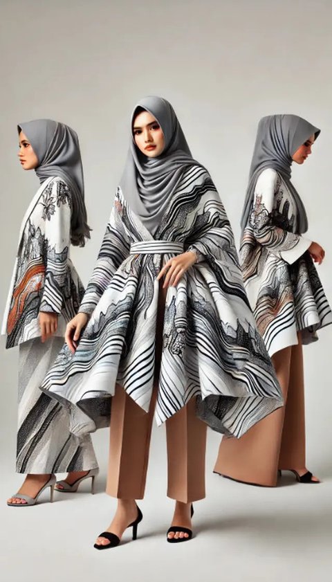 Model Baju Batik Kerja Wanita Berhijab (Foto: Rizka Nur Laily via ChatGPT)