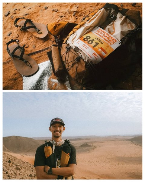 Luar Biasa, Diego Yanuar Adik Andien Sukses Taklukkan Marathon 250 Km di Sahara Hanya dengan Sandal