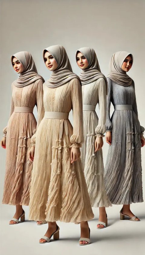 Gamis kombinasi terbaru (Foto: Rizka Nur Laily via ChatGPT)