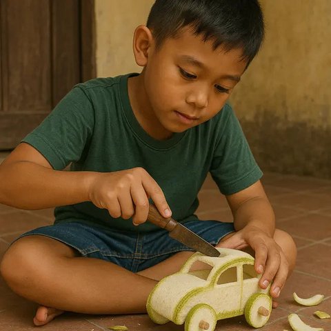 cara memainkan gobak sodor Ilustrasi dibuat Stable Diffusion