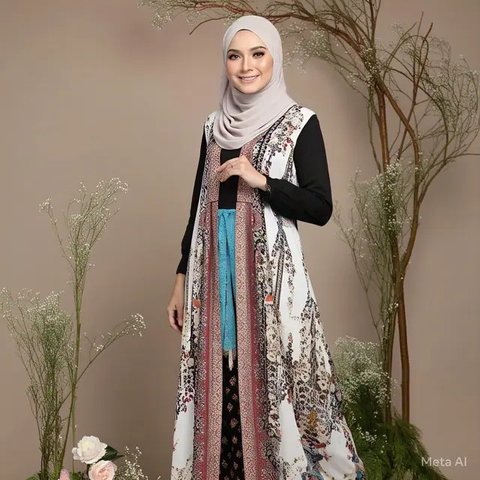 5 Inspirasi Model Gamis Rompi Panjang Terbaru 2025, Sangat Berkelas untuk Pakai di Acara Formal maupun Kasual