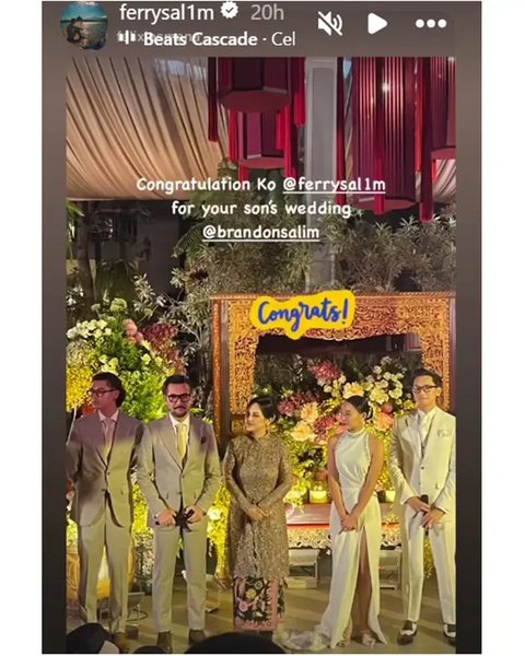 9 Potret Tamu Artis di Pernikahan Brandon Salim dan Dhika Himawan, Ada Sheila On 7