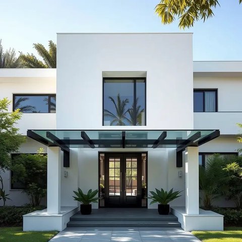 Tren Model Teras Rumah Terbaru Kanopi 2025 (Sumber: qwen.ai)