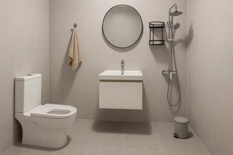 6 Inspirasi Desain Kamar Mandi Minimalis 2x2 yang Elegan dan Estetik, Cocok untuk Hunian Modern