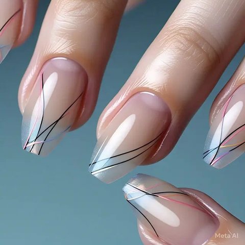 Model Nail Art  (Sumber: Meta AI)