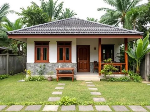 Rumah Minimalis Sederhana di Desa (Sumber: qwen.ai)