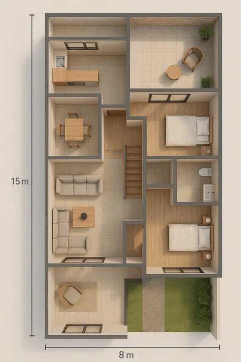 Dak Teras dengan Desain Cantilever (Liputan6.com/Qwen.Ai)