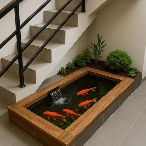 Kolam Ikan di Dalam Rumah (Image by meta AI)