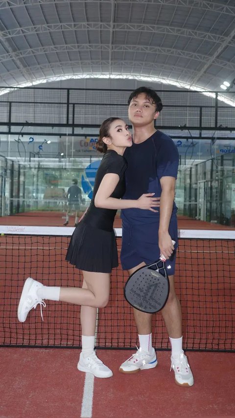 Intip gaya sporty Mahalini Raharja saat main padel (@rizkyfbian)