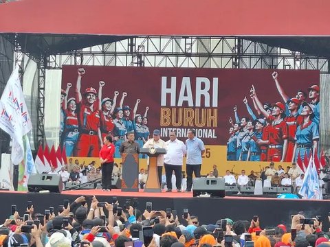 Presiden Prabowo Subianto saat Peringatan Hari Buruh Internasional, Kamis, (1/5/2025). (Foto: tangkapan layar/youtube Sekretariat Presiden)