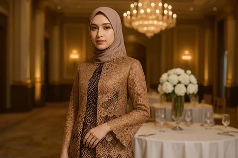 Inspirasi gamis batik terbaru untuk outfit kerja yang modis dan sopan (sumber: pinterest)..