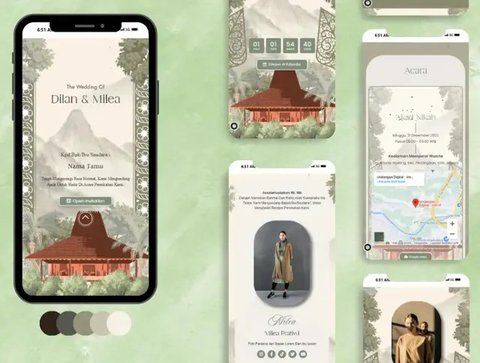 Contoh undangan digital pernikahan. Gemini.Ai