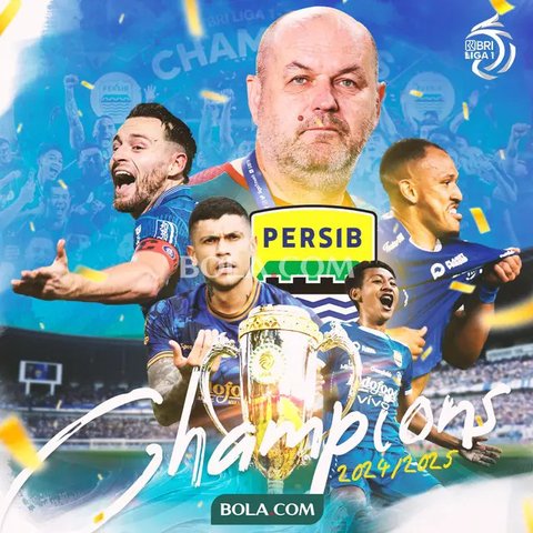 Selebrasi pemain Persib Bandung  setelah menjadi juara BRI Liga 1 2025/2025. (Tangkapan Layar Youtube Persib).