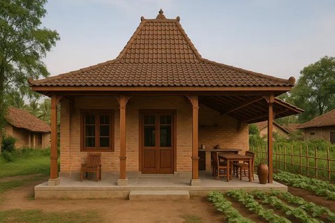 Rumah 6x9 di Desa dengan Atap Joglo (Foto: ChatGPT)