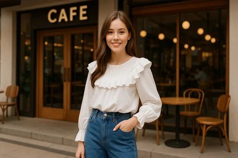 outfit korean style casual / AI Image