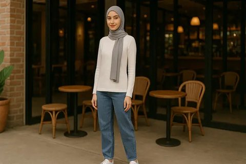 outfit korean style casual / AI Image