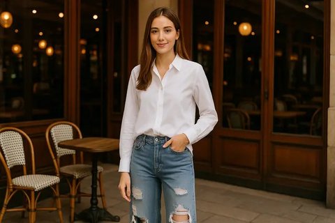 outfit korean style casual / AI Image