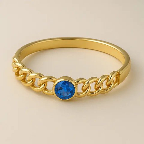 Model Gelang Emas Rantai dengan Batu Permata