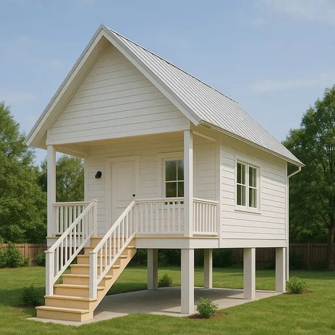 Rumah Panggung Minimalis Ukuran 5x7 Meter/AI