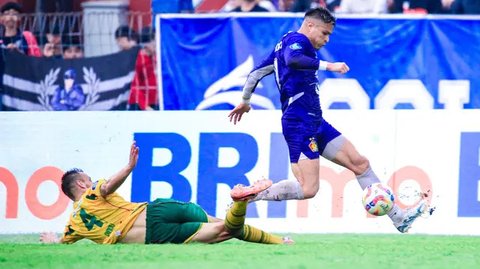 Barito Putera meraih kemenangan 3-0 atas Persebaya Surabaya pada laga pekan ke-20 BRI Liga 1 musim ini di Stadion Kapten I Wayan Dipta Gianyar, Bali, Sabtu (25/1/2025) malam WIB. (dok