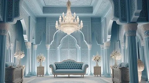 Inspirasi dekorasi pernikahan bernuansa islami 2025 (created by Meta AI)