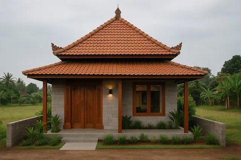 Model Rumah Vernakular Kontemporer di Desa (created by AI)