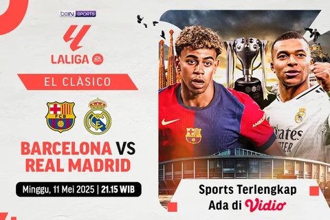 La Liga - Barcelona Vs Real Madrid - Duel Robert Lewandowski Vs Raul Asencio (Bola.com/Adreanus Titus)