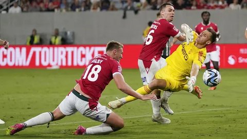 General view bagian dalam Stadion Wembley menjelang pertandingan UEFA Nations League, Liga B - Grup 2, antara Inggris dan Republik Irlandia di Stadion Wembley di London pada 17 Novemb