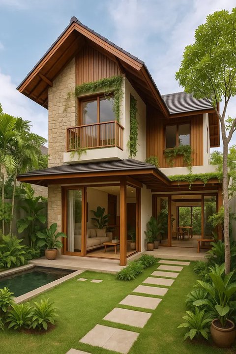 Contoh Rumah Kecil Tapi Mewah 2 Lantai/AI