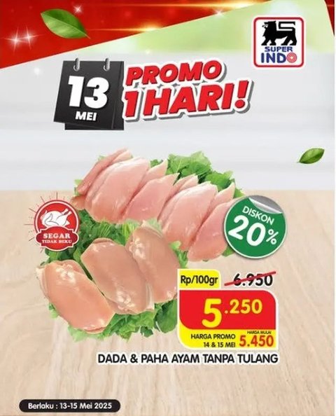 Promo Superindo Hari Ini, 13 Mei 2025 (sumber: Instagram/infosuperindo)