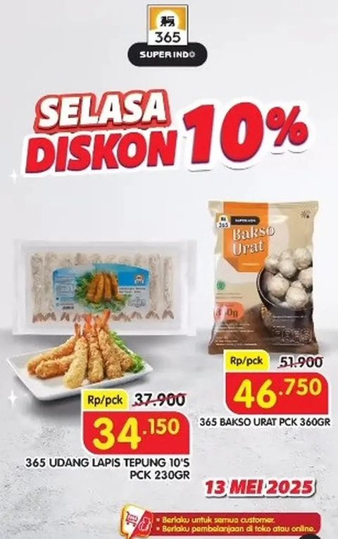Promo Superindo Hari Ini, 13 Mei 2025 (sumber: Instagram/infosuperindo)