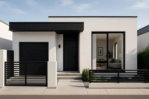 Gambar Rumah Sederhana Hitam Putih (Foto: ChatGPT)