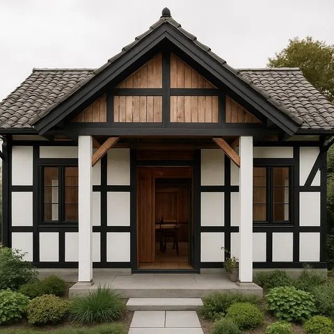 Gambar Rumah Sederhana Hitam Putih (Foto: ChatGPT)