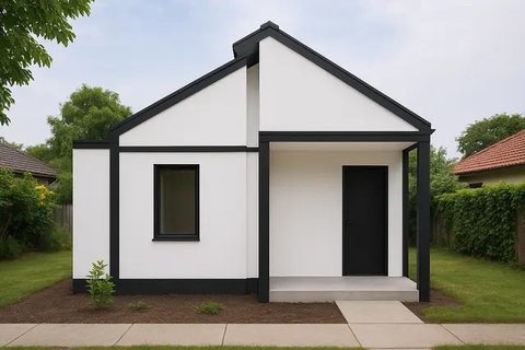 Gambar Rumah Sederhana Hitam Putih (Foto: ChatGPT)