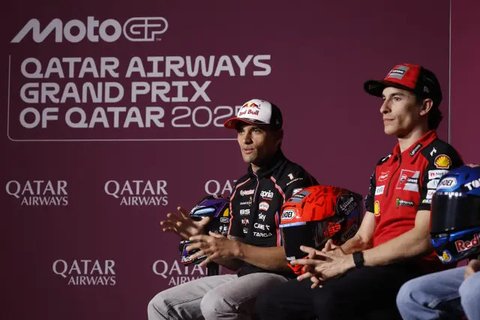 Jorge Martin mengalami nasib sial pada balapan MotoGP Qatar 2025. (Karim JAAFAR / AFP)