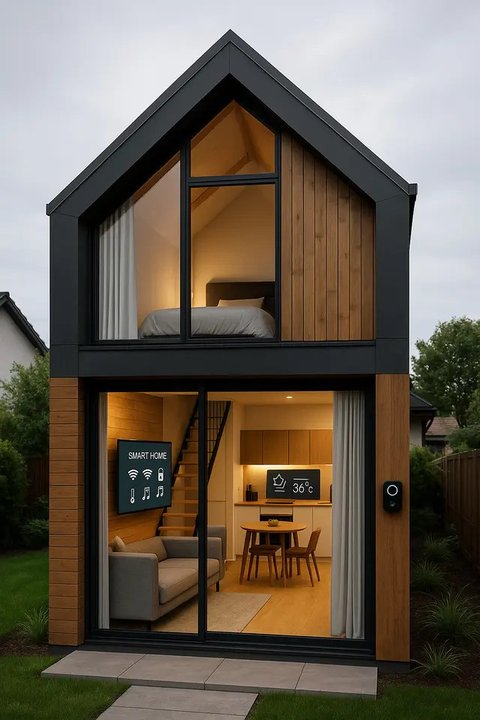 6 Model Rumah Kecil dengan Teknologi Smart Home, Maksimalkan Hunian Jadi Lebih Canggih dan Modern (sumber: AI)