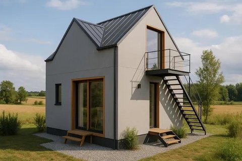 7 Inspirasi Desain Rumah Mungil Minimalis Modern di Pedesaan, Estetika dan Fungsional dalam Satu Paket (sumber: AI)