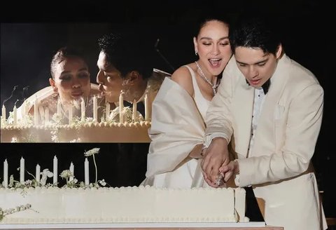 Gaun Unik Luna Maya di After Party, Ada Lukisan Kedua Orangtuanya Dirancang Yefta Gunawan. (Dok: IG @thebridedept)