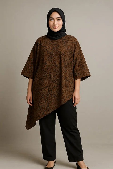 7 Model Atasan Batik Wanita Blouse Asimetris, Tampil Anggun dan Stylish (sumber: AI)