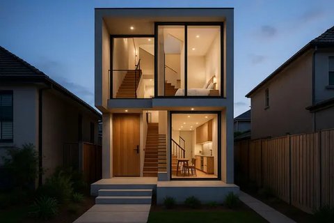 Desain Rumah Mewah Lahan Sempit (Foto: ChatGPT)