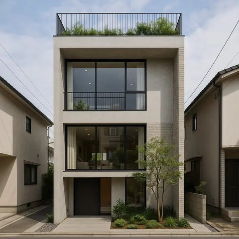 Desain Rumah Mewah Lahan Sempit (Foto: ChatGPT)