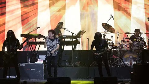 God Bless jelang menggelar konser dalam format akustik di Balai Sarbini, Jakarta, pada 17 Mei 2025. (Dok. via M. Altaf Jauhar)